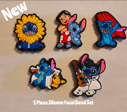 New Stitch Focal Beads 5 Count DIY Bead Supplies