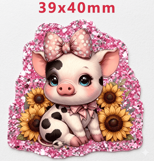 Glitter Acrylic Flatback- Acrylic Planer Resin Charm Animals