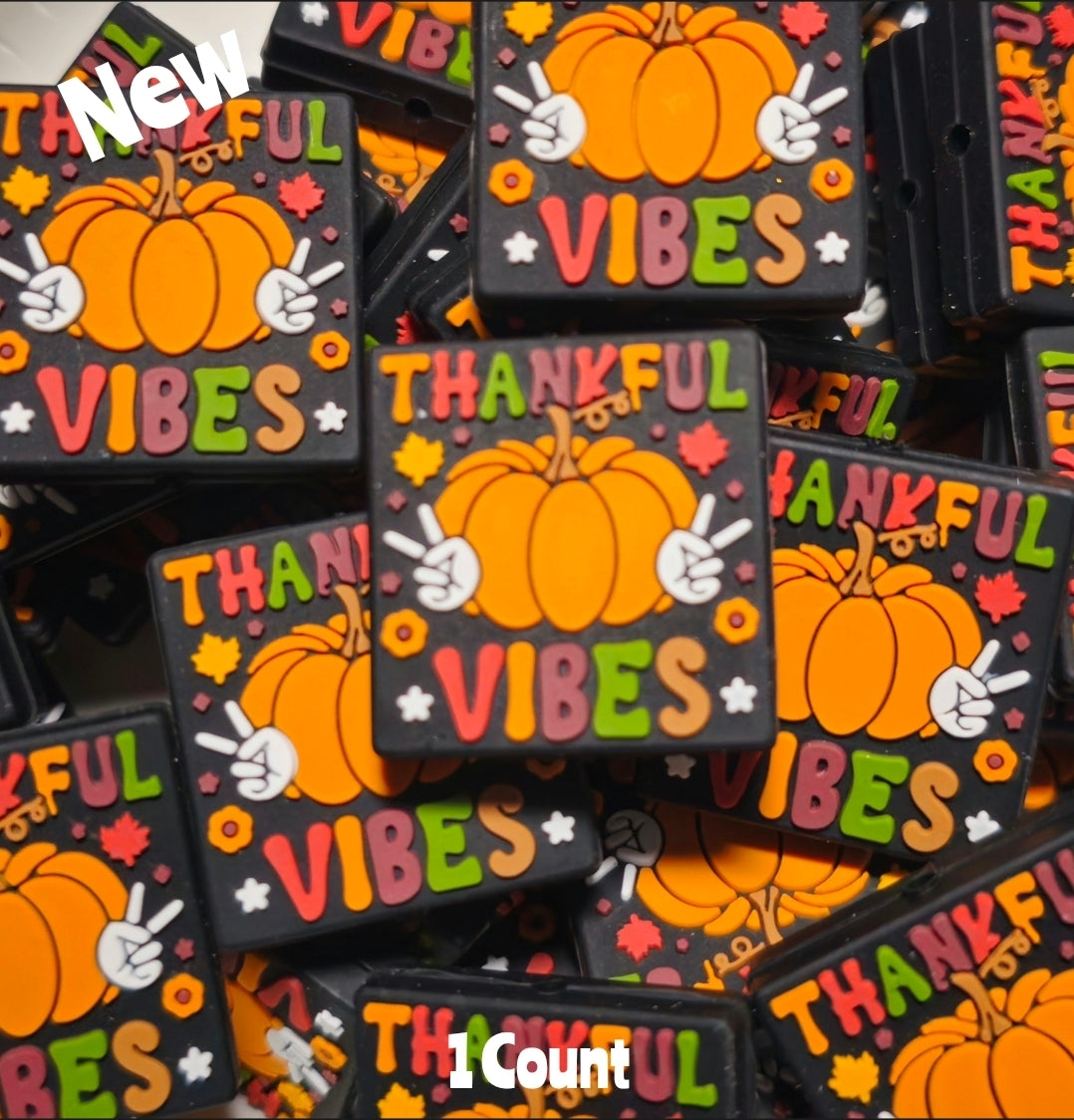 DIY Focal Bead 1 Count Craft Supplies Fall Religious Thanksgiving Silicone Beads