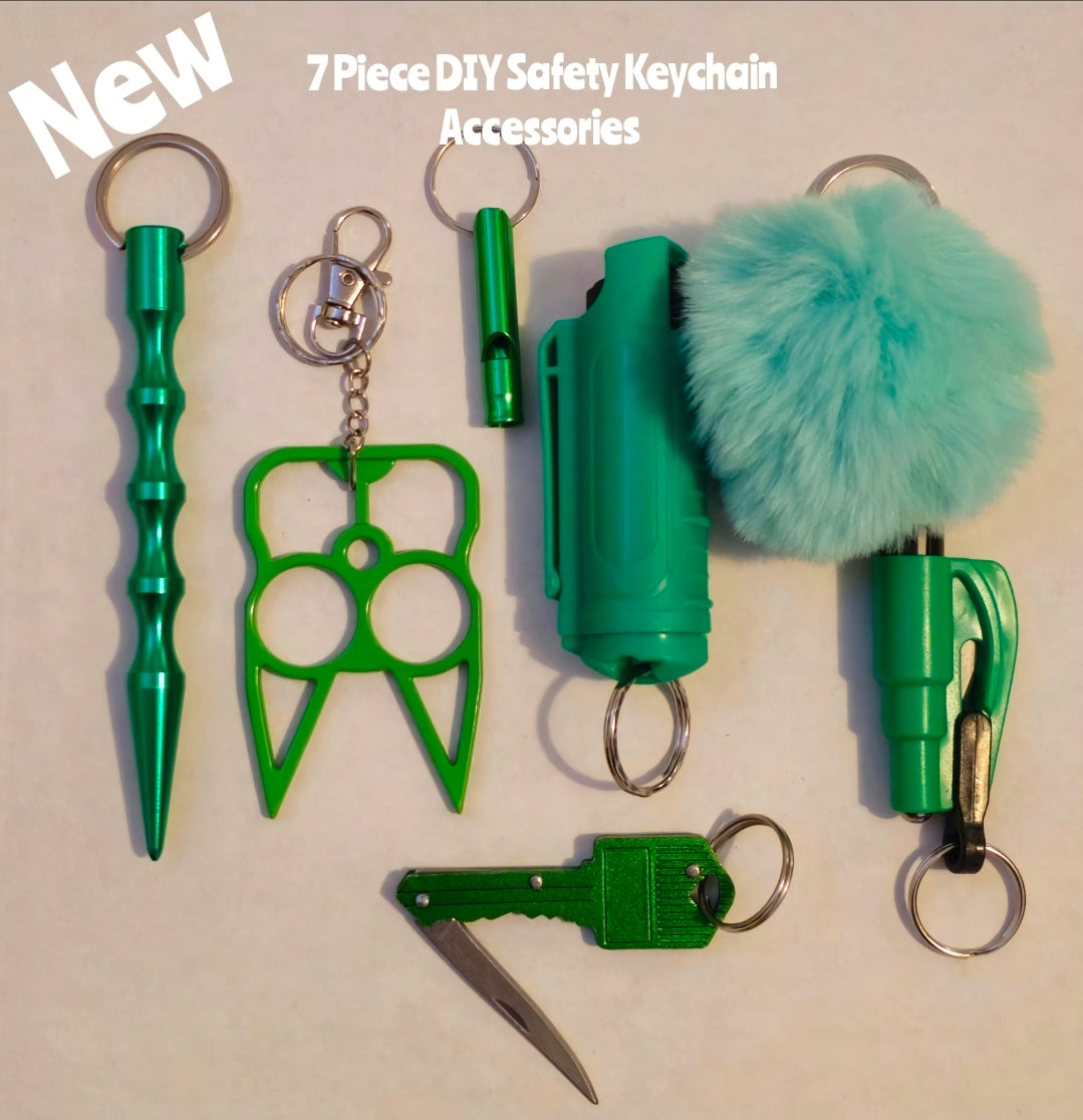 Closeout- 7 Piece Keychain Accessories Kit DIY You receive as shown