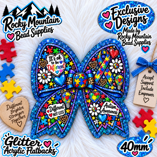 Shop Exclusive 1 Count Custom Exclusive Glitter Acrylic Flatback 40mm