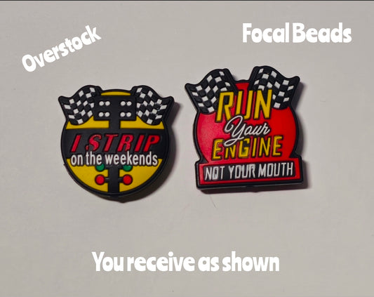 Overstock 2 Count  Focal Bead Set As Shown