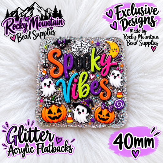 Shop Exclusive 1 Count Custom Exclusive Glitter Acrylic Flatback 40mm