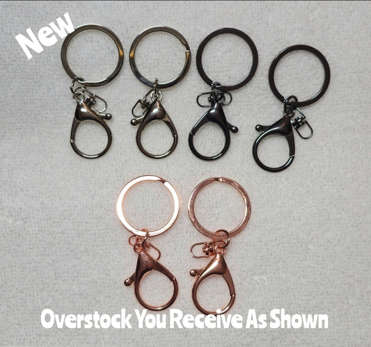 Overstock Clearance 6 Count Large Lobster Claw Keyrings Set