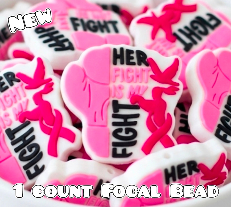 New 1 Count Focal Bead cancer awareness