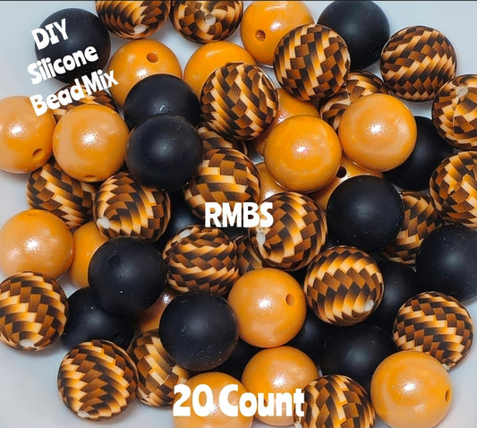 New Fall Basket Weeve Bead Mix DIY Beads 20 Count. Craft Supplies