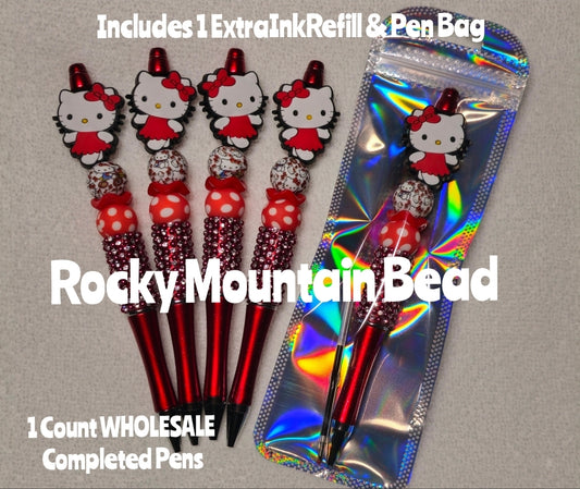 Wholsale Completed Pens come with 1 pen 1 ink refill and pen bag Craft Supplies Character Hello Kitty