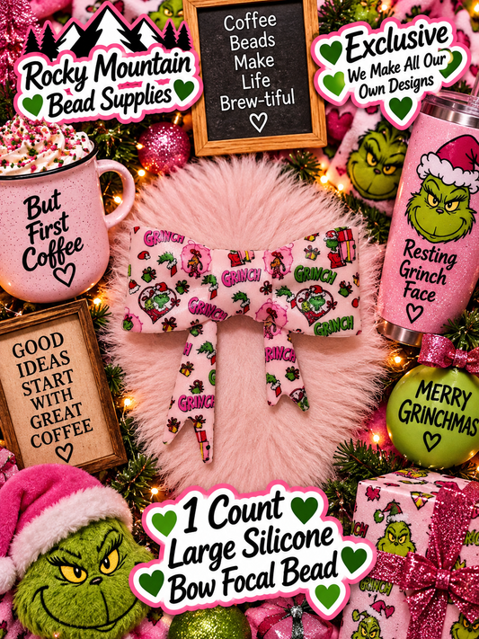 New Shop Exclusive 1 Count Large Silicone Bow Grinch
