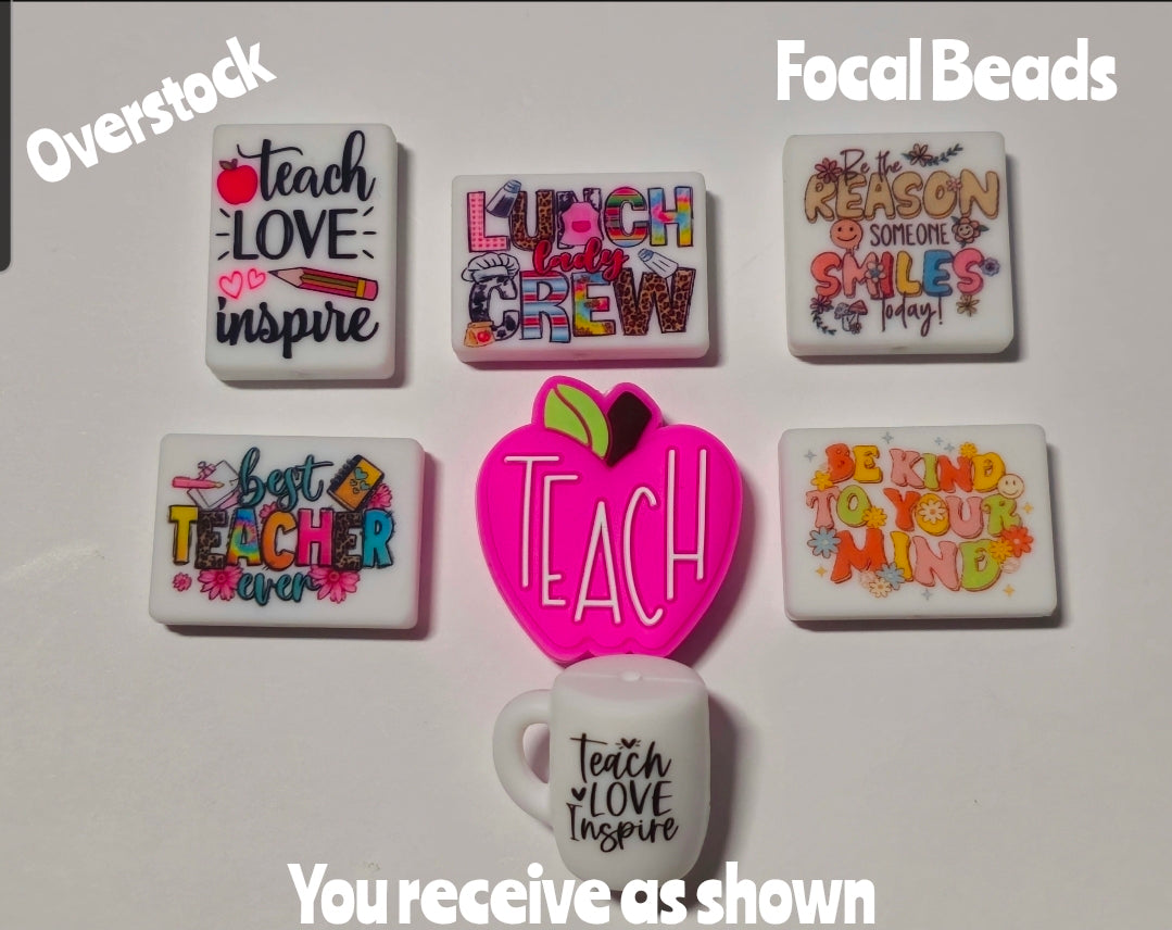 Overstock 7 Count  Focal Bead Set  As Shown