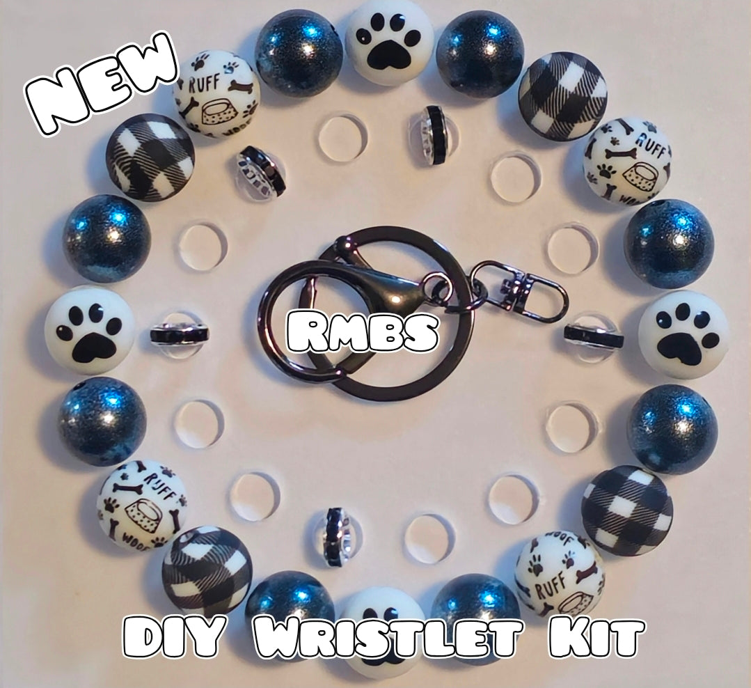 New 1 Count DIY Deluxe Beadable Wristlet Kit