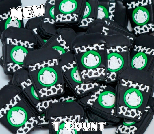 New 1 Count Starbucks Cup Cow Focal Bead