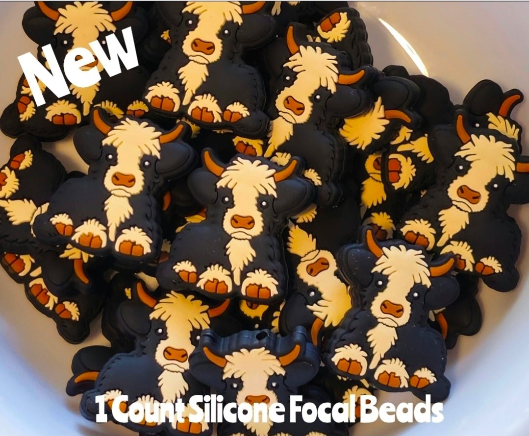 New 1 Count Focal Bead Cow