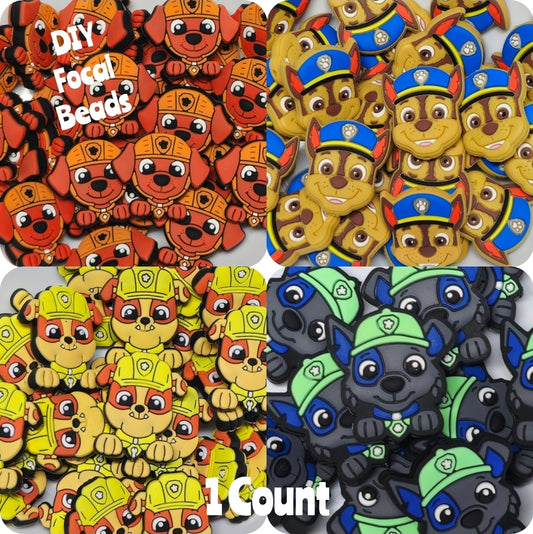 DIY Focal Bead 1 Count Craft Supplies Paw Patrol Silicone Beads