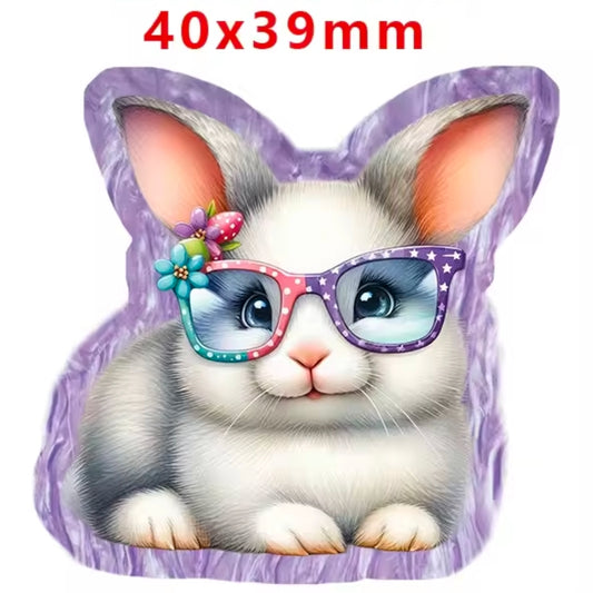 New 1 Count Glitter Acrylic Flatback Multiple Uses Acrpylic Craft Supplies Easter