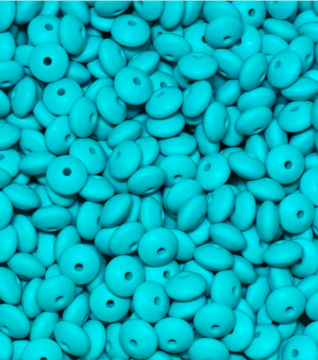 New 1 Count 12mm Silicone Solid Lentil Spacer Beads Craft Supplies Multiple Colors