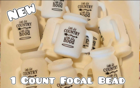 1 Count Focal Bead 3D Mug Little Country Little Hood