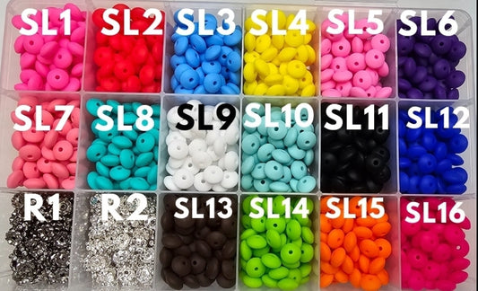 DIY Silicone Lentil Spacer Beads 12mm 1 Count Sold indvidually Craft Supplies