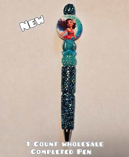 Wholesale 1 Count Beadable Character Mona Fancy Bling Pen