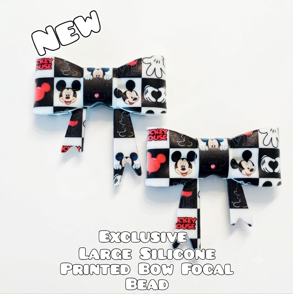 1 Count New Release Silicone Focal Bead Bow Exclusive