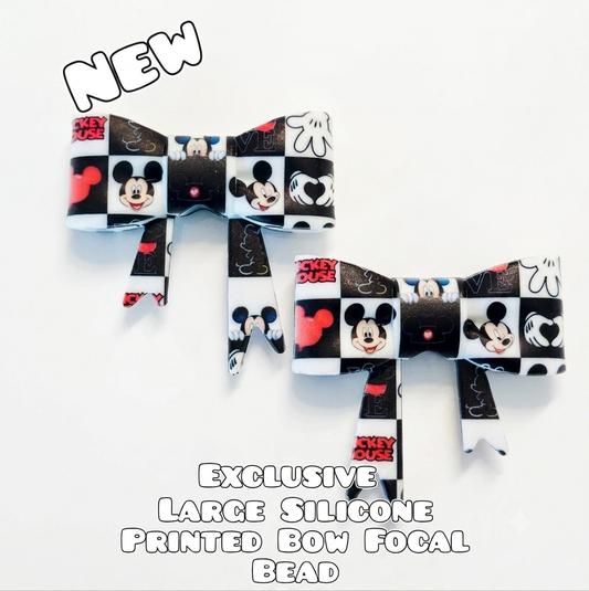 1 Count New Release Silicone Focal Bead Bow Exclusive