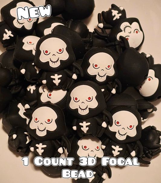 New 1 Count 3D Halloween Focal Bead