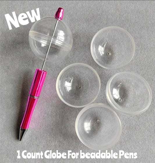 New 1 Count Globe For Beadable Pens DIY Beadable Blanks