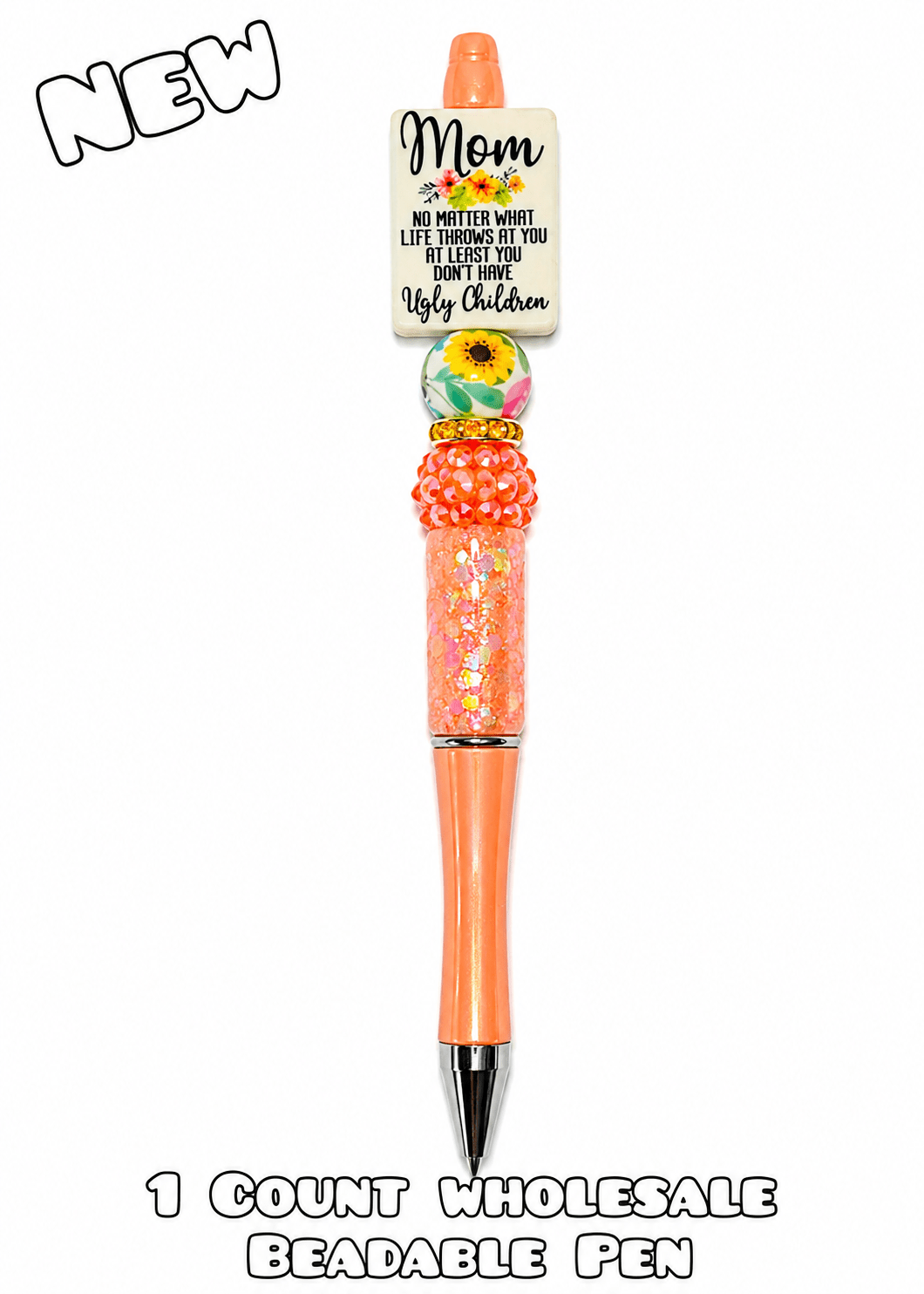 Wholesale 1 Count Beadable Pens Mom