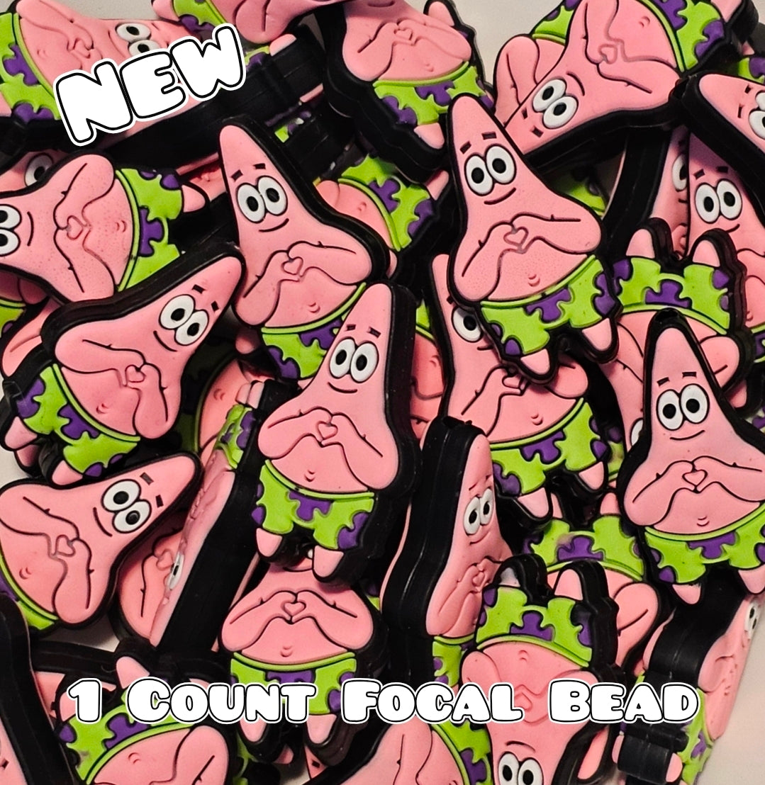 New 1 Count Focal Bead Patrick SpongeBob