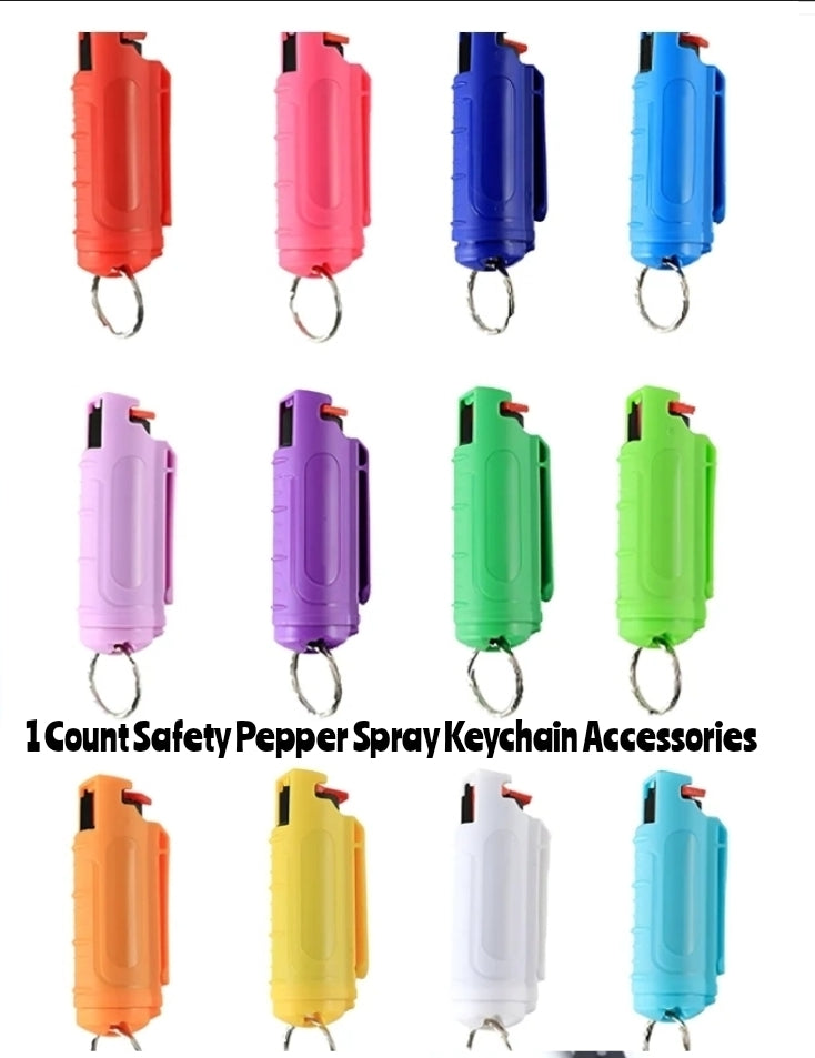 New 1 Count Pepper Spray Safety Keychain Ring. Self Defense Pep per Spray.