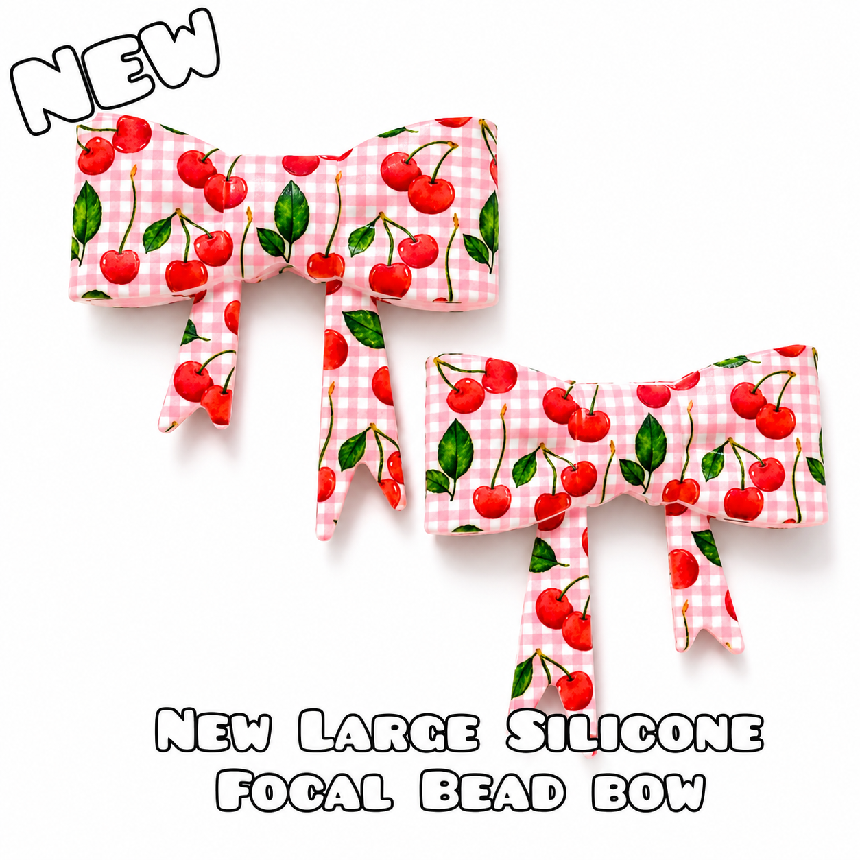 1 Count New Release Silicone Focal Bead Bow Exclusive