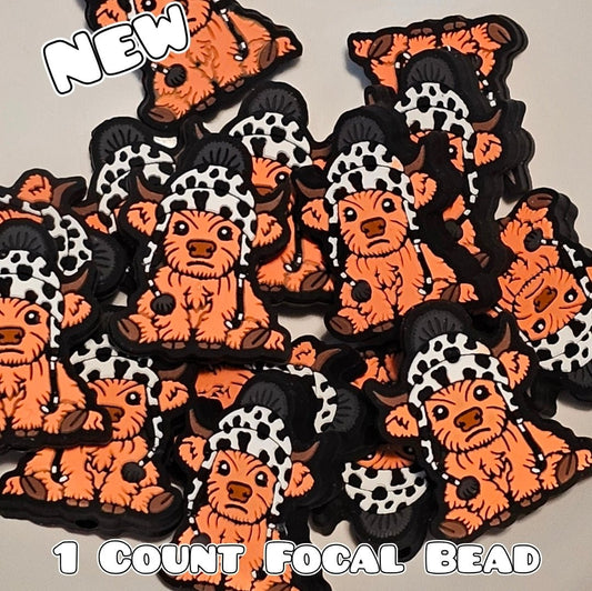 New 1 Count Focal Bead Cow