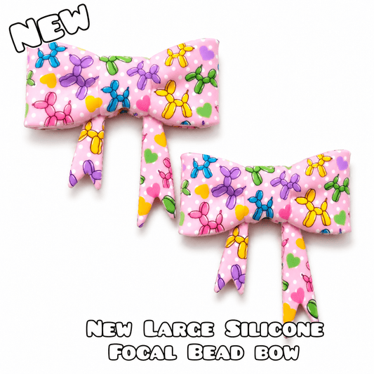 1 Count New Release Silicone Focal Bead Bow