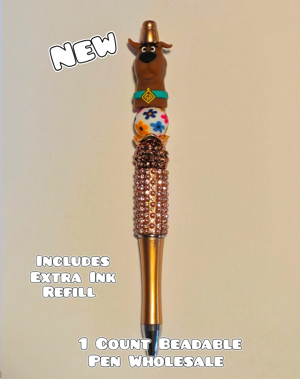 Wholesale Beadable Pens 1 Count Scooby-Doo Style 3D Bead Completed Pen