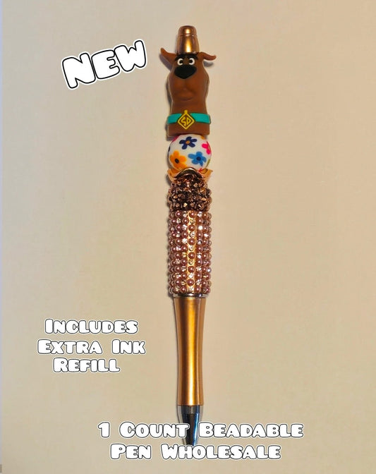 Wholesale Beadable Pens 1 Count Scooby-Doo Style 3D Bead Completed Pen