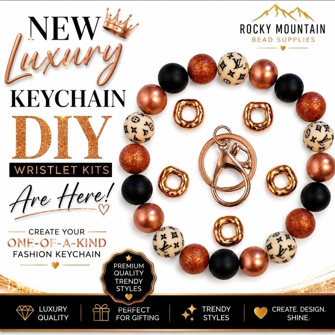 New 1 Count DIY Deluxe Beadable Wristlet Kit