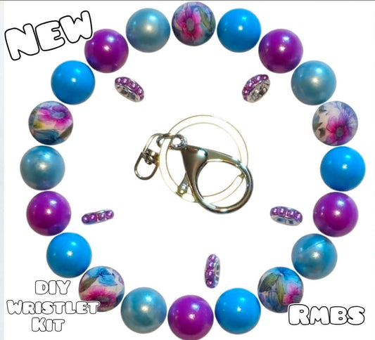 Nuevo kit de pulsera con cuentas de lujo DIY de 1 unidad, prados morados