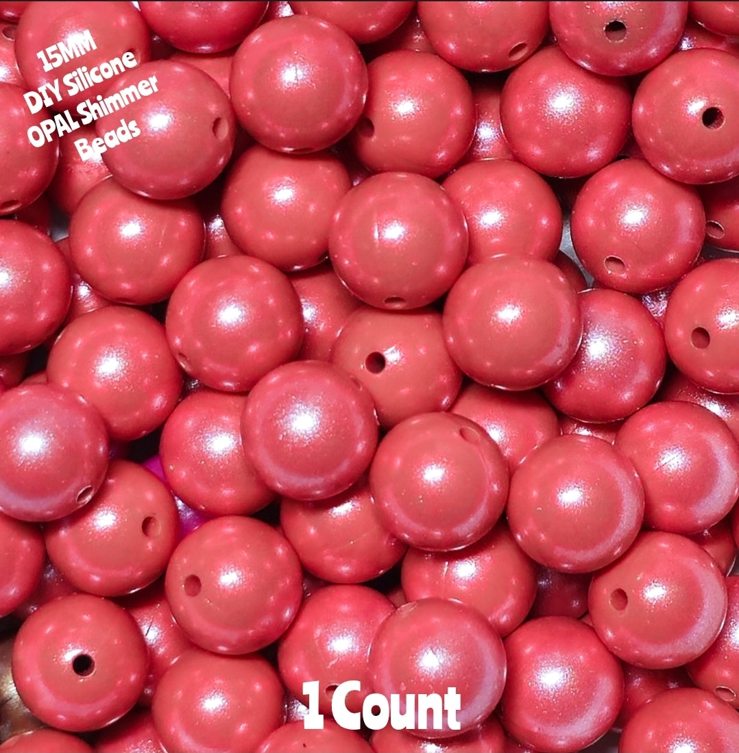 New 15mm 1 Count DIY Silicone Solid OPALS Coral Fusion Craft Supplies & ACCESSORIES