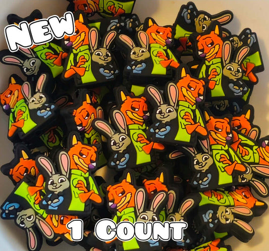 New 1 Count Focal Bead Zootopia Character