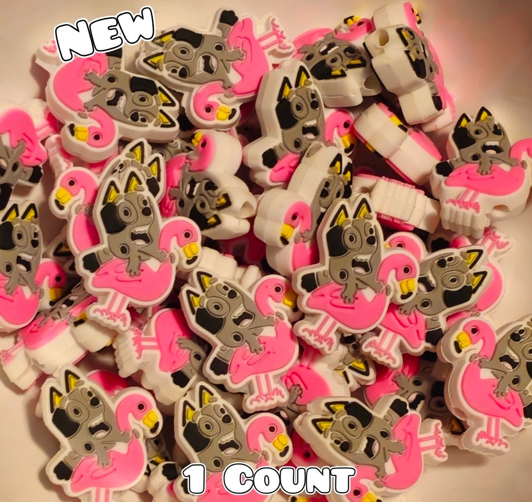 1 Count Focal Bead Bluey Muffin