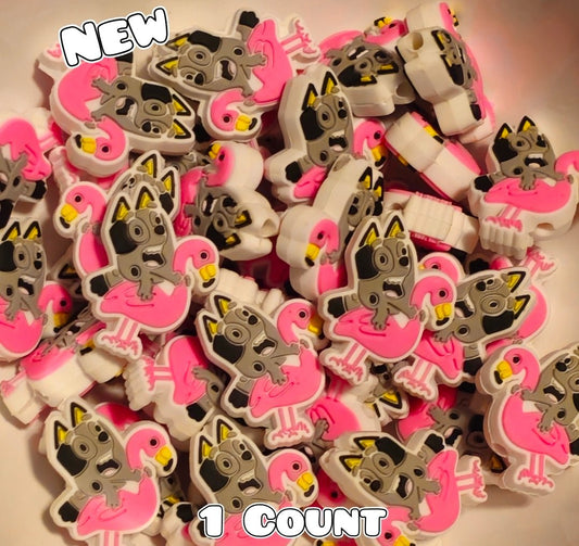 1 Count Focal Bead Bluey Muffin
