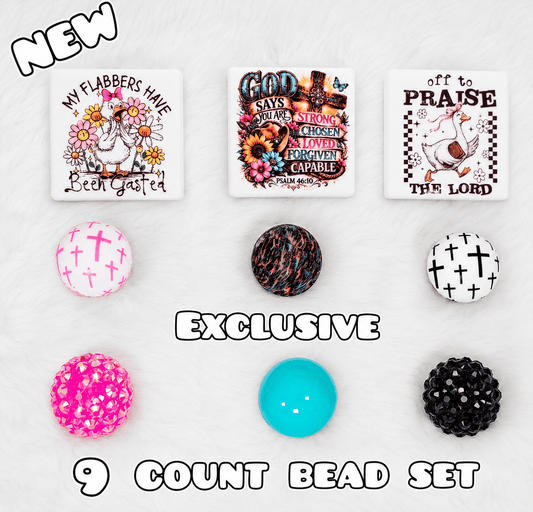 New 9 Count Focal Bead Set Exclusive Shop Made
