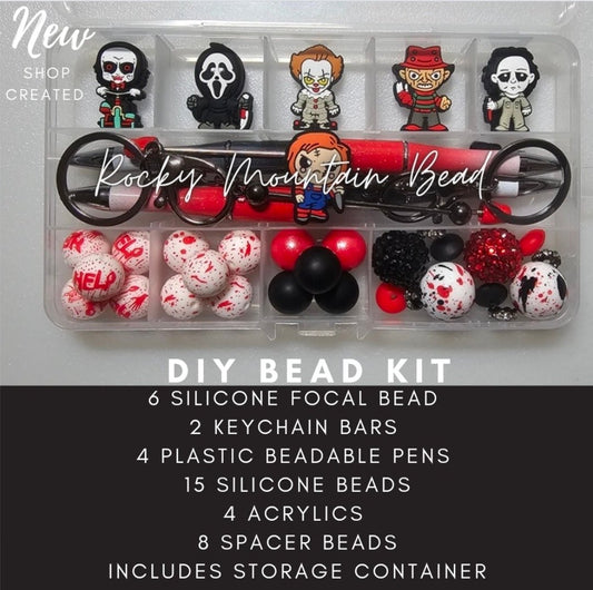 New Deluxe LARGE 6 Piece Beadable DIY Bead Kit Craft Kit
