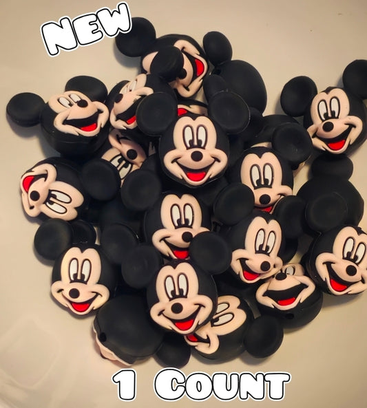 1 Count Focal Bead 3D Mickey Mouse