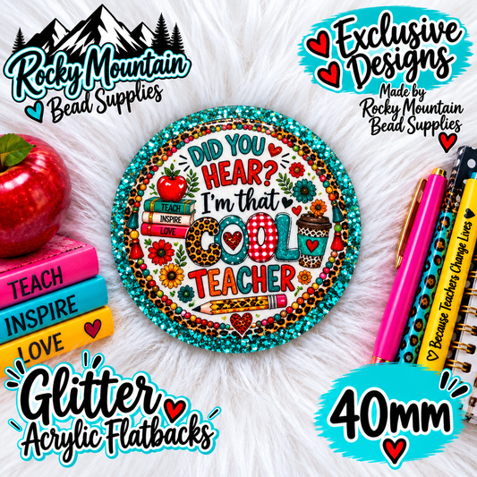 Shop Exclusive 1 Count Custom Exclusive Glitter Teacher