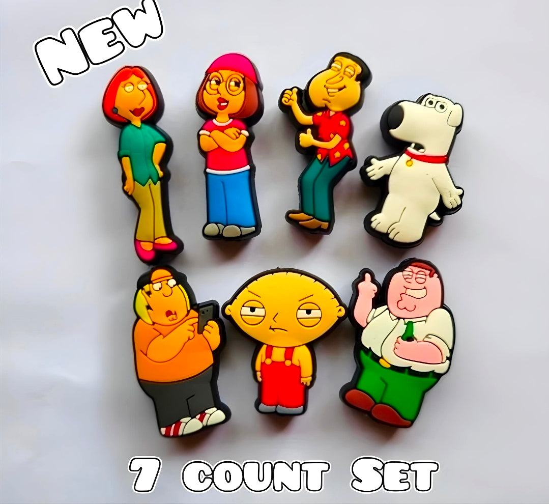 New 7 Count Focal Bead Set Family Guy