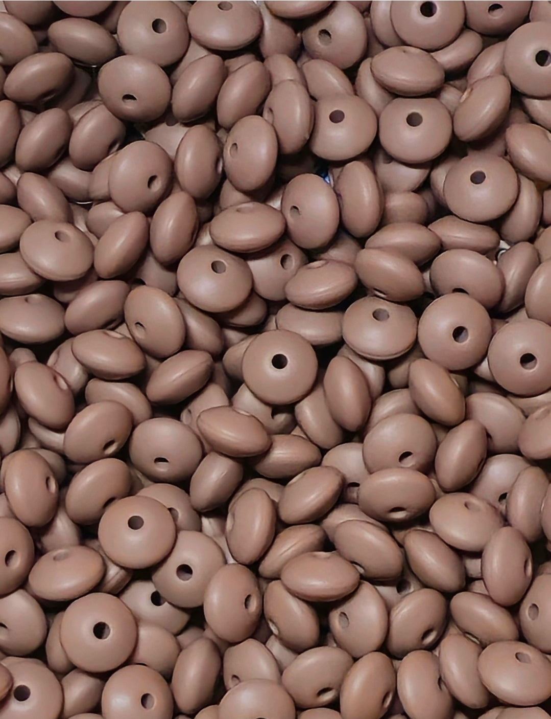 New 1 Count 12mm Silicone Solid Lentil Spacer Beads Craft Supplies Multiple Colors