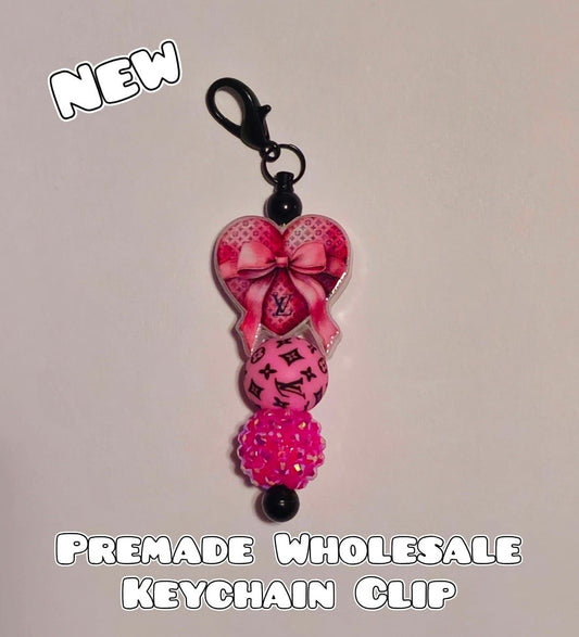 Wholsale Pre-Made Keychain Clip Charm 1 Count Luxury Designer