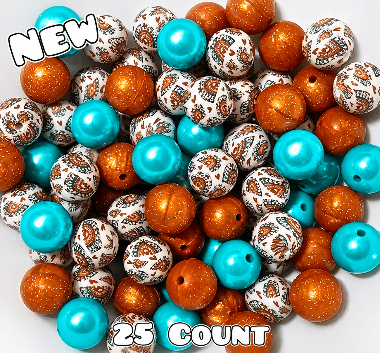 DIY Beads Mix Country Boho Rainbows 25 Count