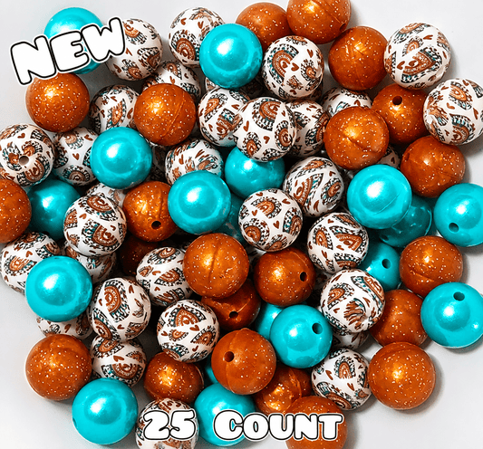 DIY Beads Mix Country Boho Rainbows 25 Count