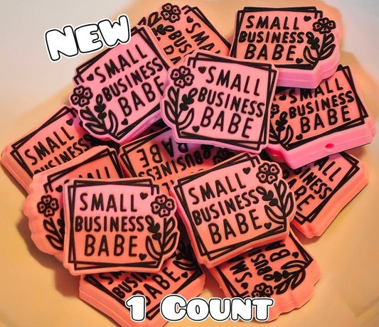 1 Count Focal Bead Small Buisness Babe Pink